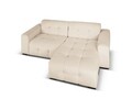 Coltar dreapta 4 locuri, Kendal, Micadoni Home, BL, 256x173x79 cm, catifea, bej deschis