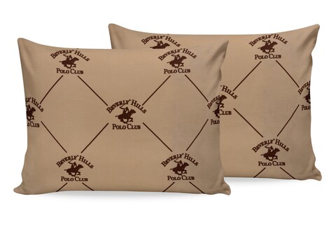 Set 2 fete de perna, 50x80 cm, 100% bumbac ranforce, Beverly Hills Polo Club, BHPC 006, bej