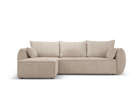 Coltar extensibil stanga 4 locuri, Kaelle, Micadoni Home, BL, 252x165x87 cm, poliester chenille, bej