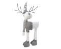 Decoratiune Deer, Decoris, poliester, alb/maro