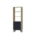 Biblioteca Silver, Ametti, 60 x 35 x 180 cm, oak/antracit