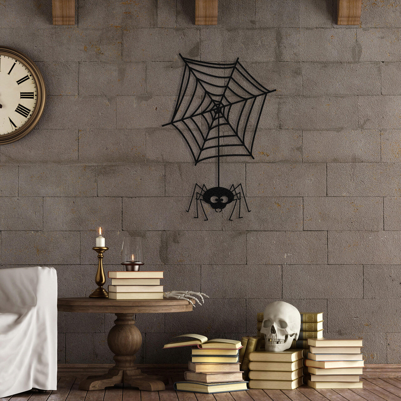 Decoratiune de perete, Halloween 13, metal, 36 x 53 cm, negru - 2 | YEO