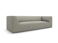 Canapea 3 locuri, Ruby, Micadoni Home, BL, 232x93x69 cm, velur, gri deschis