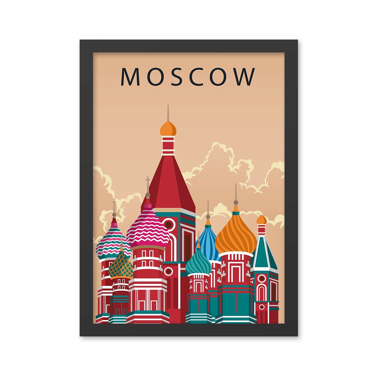 Tablou decorativ, Moscow (55 x 75), MDF , Polistiren, Multicolor - 1 | YEO