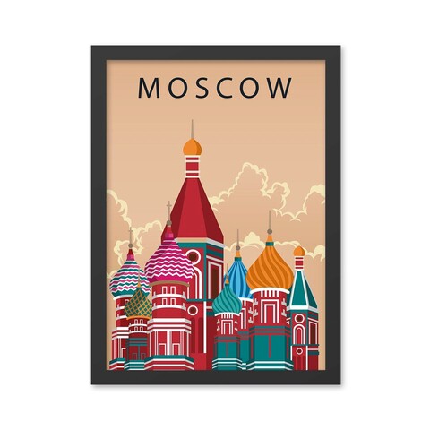 Tablou decorativ, Moscow (55 x 75), MDF , Polistiren, Multicolor