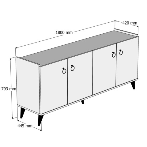 Consola, Tanmob, KSL0102, 180x79.3x44.5 cm, PAL , Maro