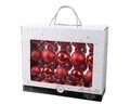 Cutie cu 42 globuri Red, Decoris, plastic, rosu