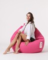 Fotoliu puf, Bean Bag, Ferndale Premium XXL, 115 x 130 cm, poliester impermeabil, roz