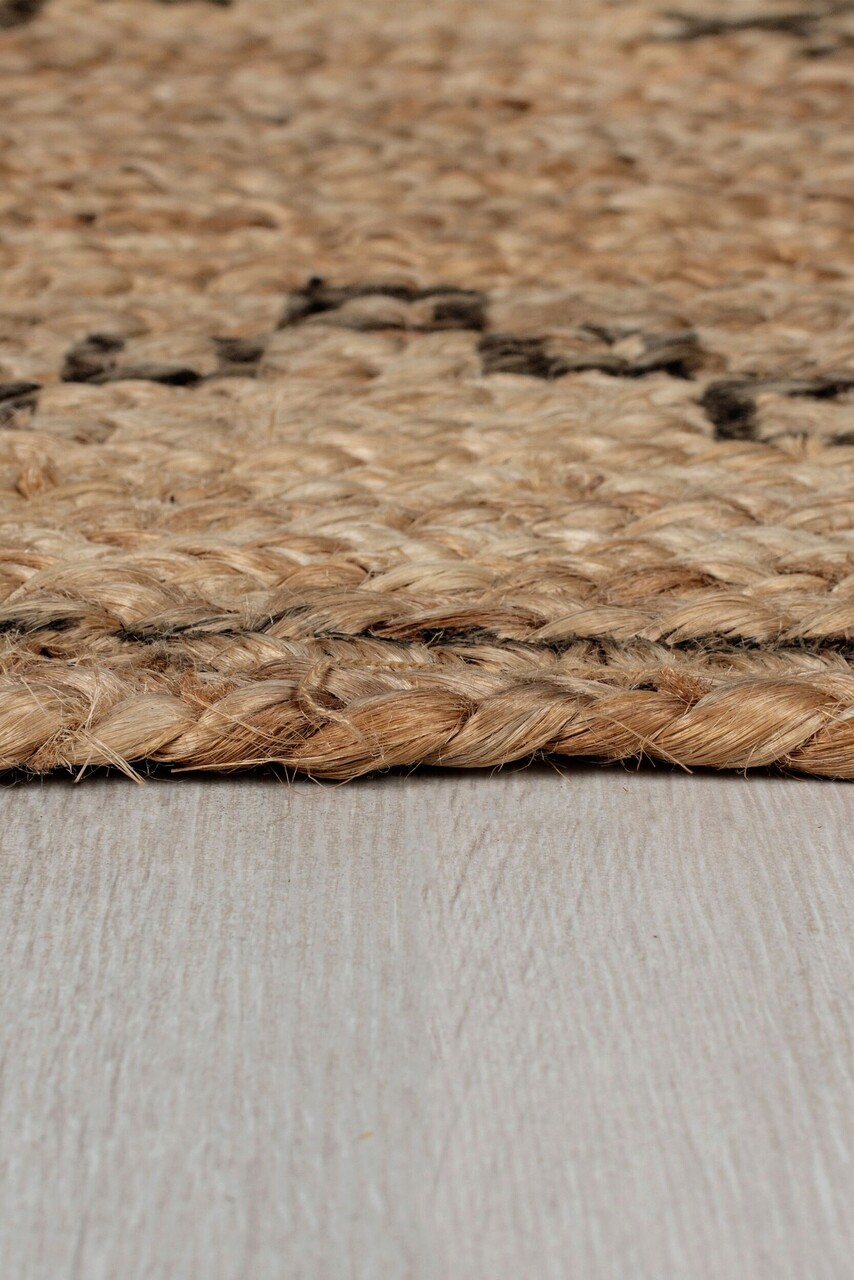 Covor Rowen Natural/Black, Flair Rugs, 60x230 cm, iuta, natural/negru