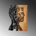 Decoratiune de perete, Tree Man, 50% lemn/50% metal, Dimensiune: 43 x 3 x 58 cm, Nuc negru