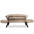 Canapea extensibila Genzo, Futon, 2 locuri, 177x81x87 cm, metal, crem