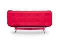 Canapea extensibila Misa Sofabed, Futon, 3 locuri, 198x128 cm, metal, rosu