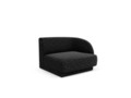 Modul canapea dreapta 1 loc, Miley, Micadoni Home, BL, 92x85x74 cm, poliester chenille, negru