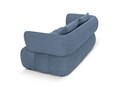 Canapea 2 locuri, Reese-192, Micadoni Home, 200x100x84 cm, catifea structurata, albastru jeans