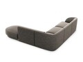 Coltar dreapta 6 locuri, Miley, Micadoni Home, BL, forma rotunjita, 258x248x74 cm, poliester chenille, gri