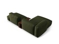 Coltar modular stanga 2 locuri, Martina-169, Micadoni Home, 285x176x75 cm, tesatura structurata catifelata, verde