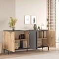 Set mobilier living, Locelso, RL6-AA, Pin Atlantic / Antracit