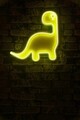 Decoratiune luminoasa LED, Dino the Dinosaur,  Benzi flexibile de neon, DC 12 V, Galben