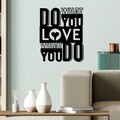 Decoratiune de perete, What Do You Love , Metal, Dimensiune: 57 x 70 cm, Negru