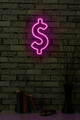 Decoratiune luminoasa LED, Dollar Sign, Benzi flexibile de neon, DC 12 V, Roz