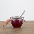 Recipient cu lingurita pentru miere, Kilner, Delia, 10 cm, sticla, transparent