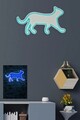 Decoratiune luminoasa LED, Kitty the Cat,  Benzi flexibile de neon, DC 12 V, Albastru