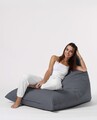 Fotoliu puf, Bean Bag Ferndale, Pyramid Bed, 145 cm, poliester impermeabil, gri fumuriu