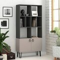 Corp biblioteca, Decortie, Bene, 80x166x30 cm, Antracit / Mocha deschis