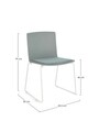 Scaun Giulia, Bizzotto, 43.5x50x79 cm, plastic/poliester/otel, verde sage