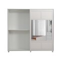 Dulap cu oglinda pentru haine Astoria 1 - White, Vella, 220x55x204 cm