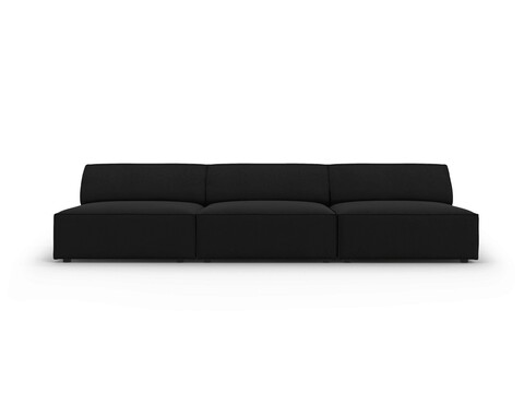 Canapea 3 locuri, Jodie, Micadoni Home, BL, 240x102x70 cm, poliester, negru