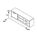 Comoda TV Olympus, Pakoworld, 160x39.5x50.5 cm, PAL melaminat, castillo/toro