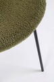 Scaun Maddie, Bizzotto, 52x59.5x79.5 cm, otel/poliester Boucle, verde inchis