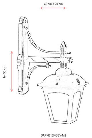 Lampa de exterior, Avonni, 685AVN1228, Plastic ABS, Negru