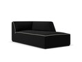 Sezlong living dreapta 1 loc, Ruby, Micadoni Home, BL, 180x93x69 cm, tesatura chenille, negru/bej