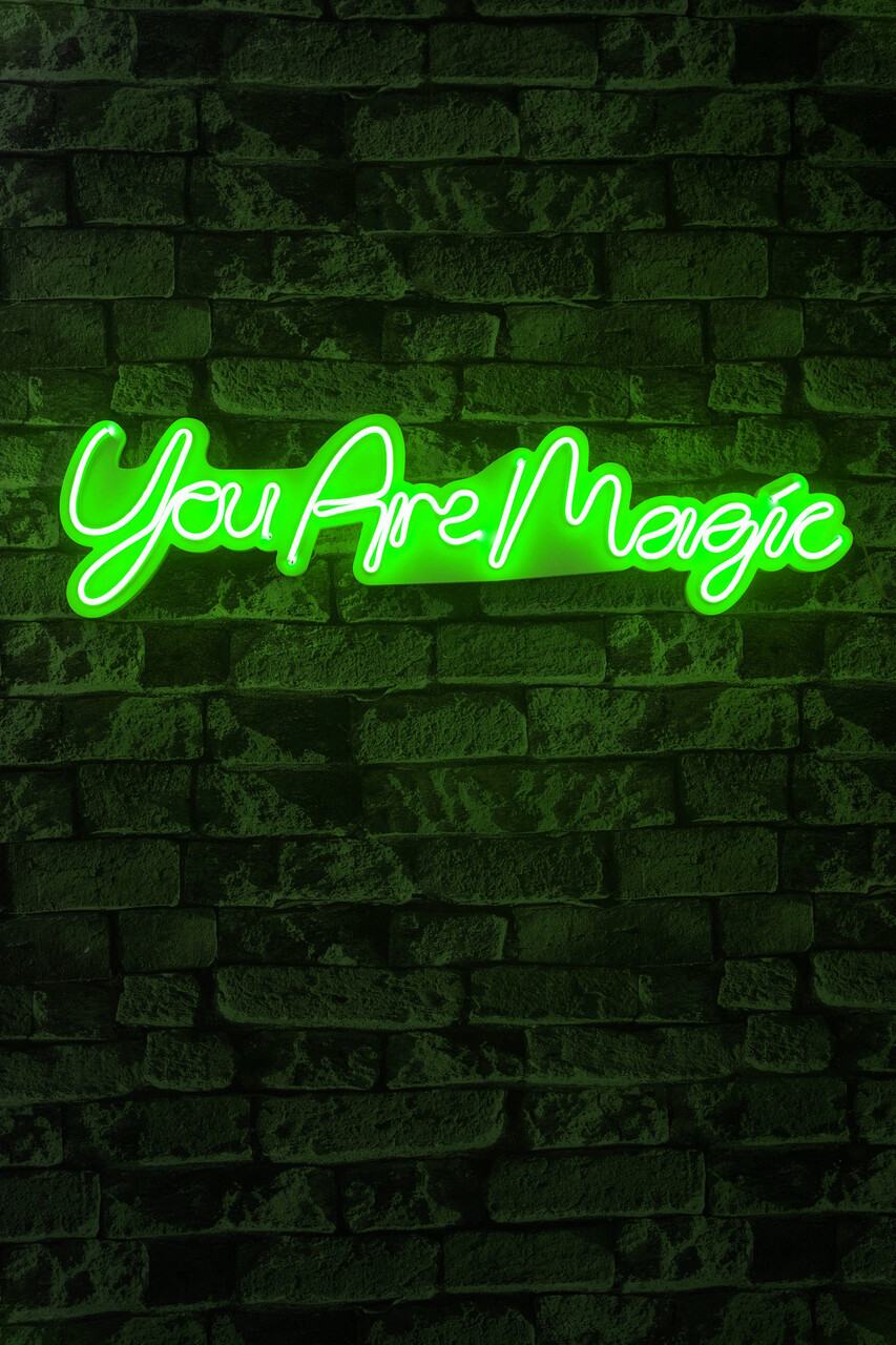 Decoratiune luminoasa LED, You are Magic, Benzi flexibile de neon, DC 12 V, Verde - 1 | YEO