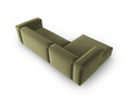 Coltar stanga 4 locuri, Mackay, Cosmopolitan Design, 282x166x73 cm, catifea, verde deschis