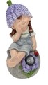 Lampa solara Girl w lavender, 21x23.5x46.5 cm, oxidat de magneziu