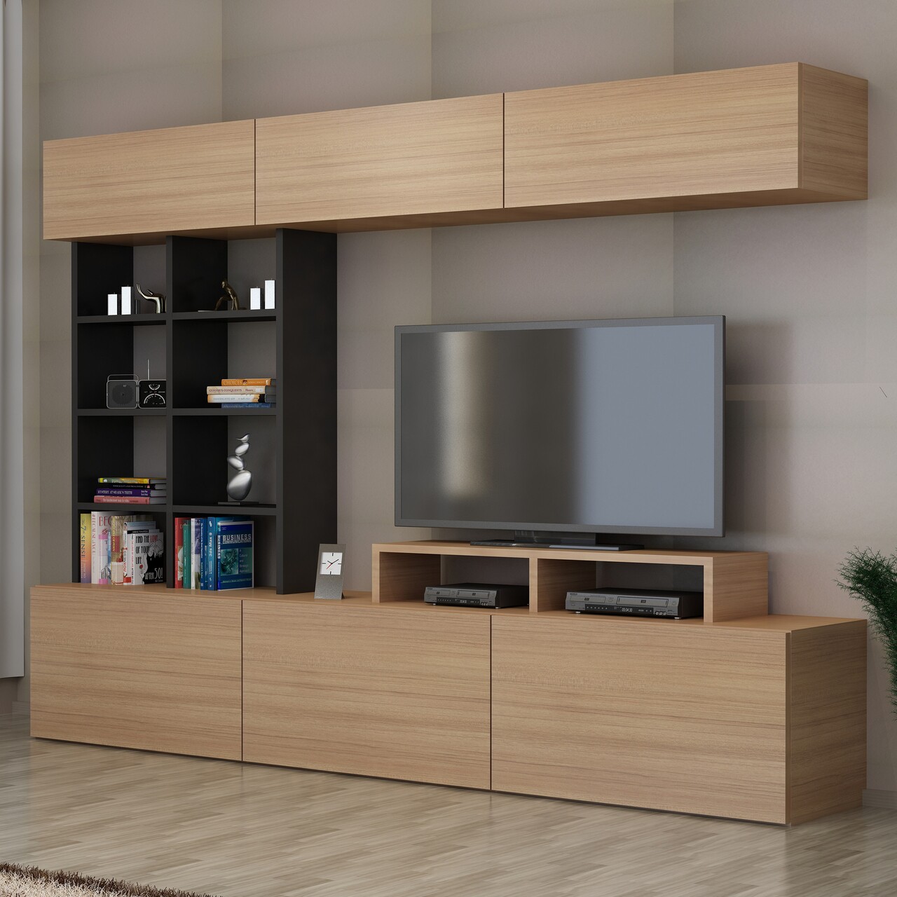 Mobilier living, Decorotika, Sasa, pal melaminat, bej/negru