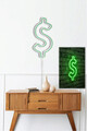 Decoratiune luminoasa LED, Dollar Sign, Benzi flexibile de neon, DC 12 V, Verde