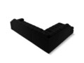 Coltar stanga 5 locuri, Justin, Micadoni Home, BL, 236x199x72 cm, catifea, negru