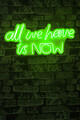 Decoratiune luminoasa LED, All We Have is Now, Benzi flexibile de neon, DC 12 V, Verde