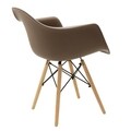 Scaun Julia Armchair, Pakoworld, 62x60x78.5 cm, lemn de fag/polipropilena, mocha