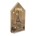 Decoratiune luminoasa Paris, Versa, 17x34 cm, lemn