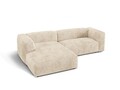 Coltar modular stanga 2 locuri, Martina-212, Micadoni Home, 283x176x75 cm, velur, bej deschis