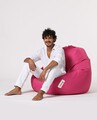 Fotoliu puf, Bean Bag, Ferndale Premium XXL, 115 x 130 cm, poliester impermeabil, roz