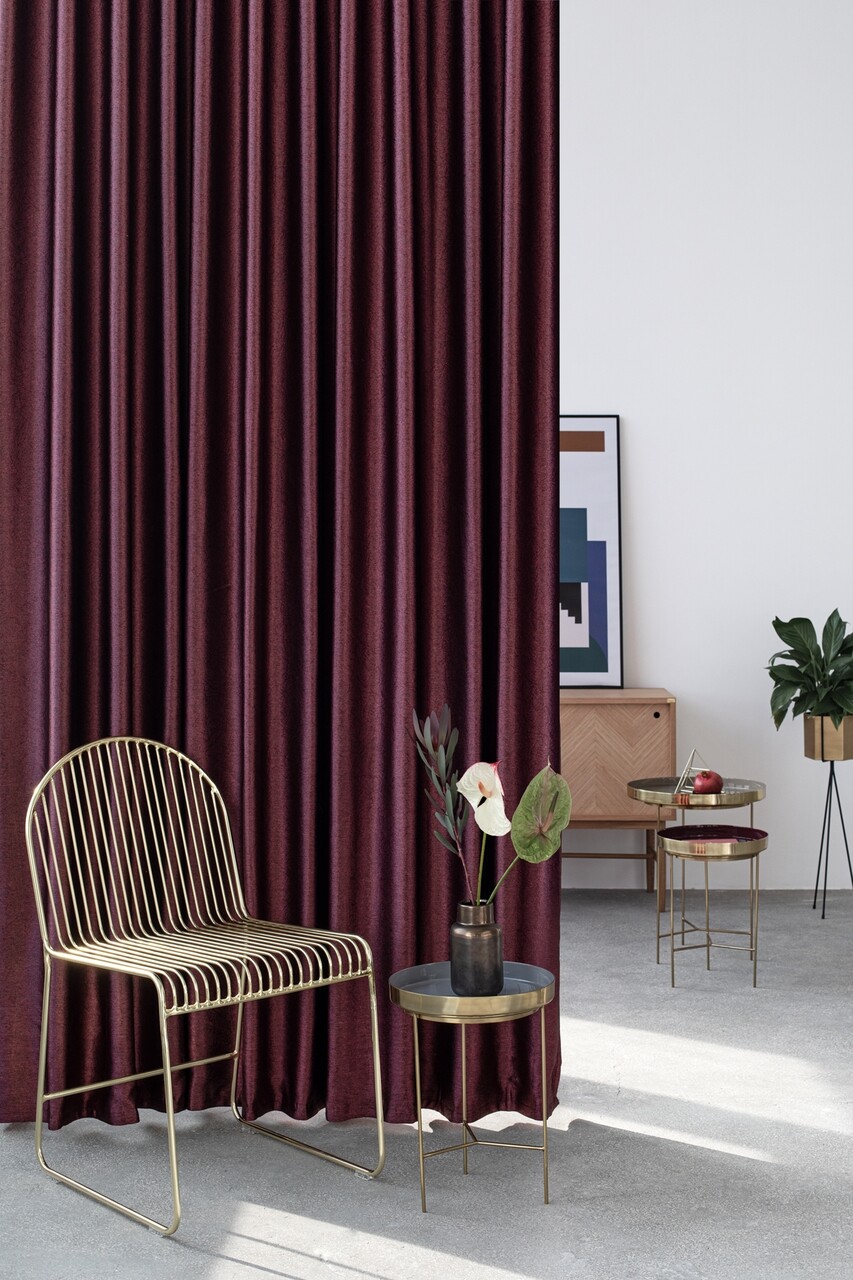 Draperie Mendola Interior, Versaille, 135x245 cm, poliester, bordo - 1 | YEO