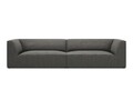 Canapea 4 locuri, Ruby, Micadoni Home, BL, 302x93x69 cm, velur, gri inchis