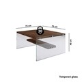 Masuta de cafea S100, Neostill, 75 x 75 x 40 cm, walnut