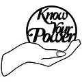 Decoratiune de perete, Know Your Power, Tanelorn, 52x46 cm, metal